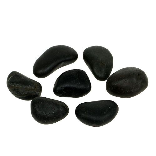 daiktų Upės akmenukai juodi matiniai 2cm - 5cm 1kg