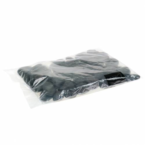 Floristik24 Upės akmenukai Matiniai Juodi Natūralūs Akmenys Dekoratyviniai Akmenys L15–60mm P15–40mm 2kg