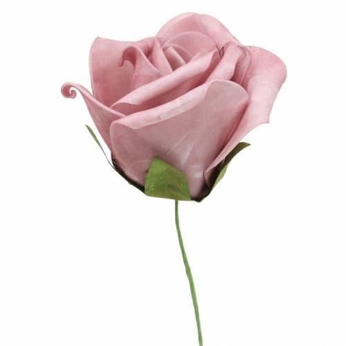 daiktų Putplasčio rožė Ø10cm senovinė rožinė 8vnt