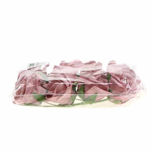daiktų Putplasčio rožė Ø10cm sena rožinė 8 vnt