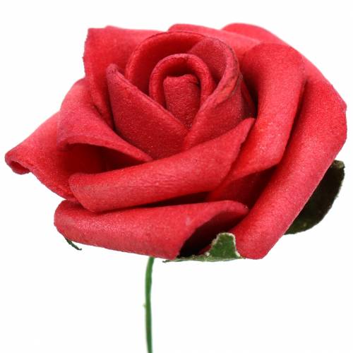 daiktų Putplasčio rožė Ø3,5cm raudona 48p