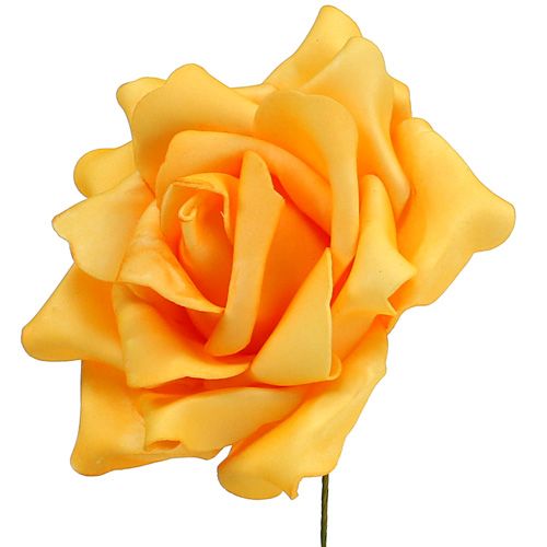 Floristik24 Putplasčio rožė Ø15cm geltona 4vnt