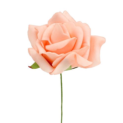 Floristik24 Foam Rose Ø 6cm lašišos rožinė 27 vnt