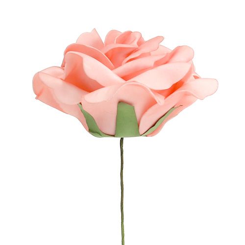 Floristik24 Foam Rose Foam Rose Salmon Ø15cm 4 vnt