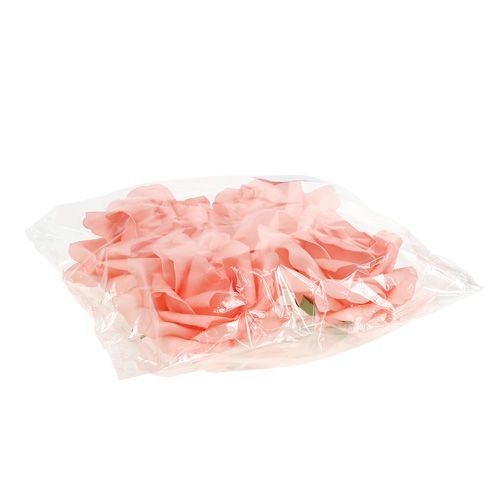 Floristik24 Foam Rose Foam Rose Salmon Ø15cm 4 vnt
