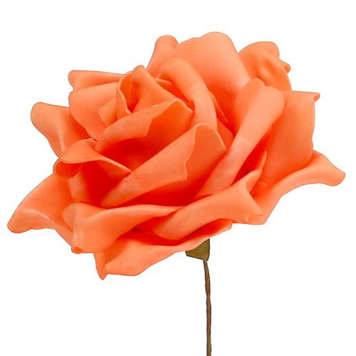 Floristik24 Putplasčio rožės oranžinės Ø15cm 4vnt