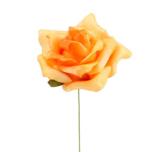 Floristik24 Putplasčio rožė Ø6cm šviesiai oranžinė 27 vnt
