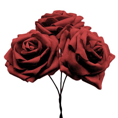 Putplasčio rožė raudona Ø10cm 8vnt
