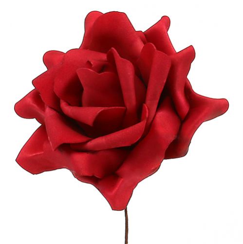 Floristik24 Foam rose putų rožė raudona Ø15cm 4 vnt