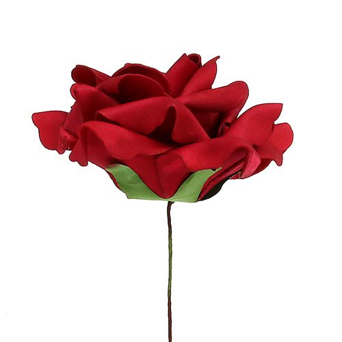 Floristik24 Foam rose putų rožė raudona Ø15cm 4 vnt