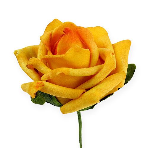 daiktų Putplasčio rožė Ø 6cm tamsiai geltona 27p