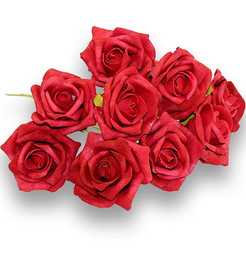 Foam Rose Ø6cm raudona 24vnt