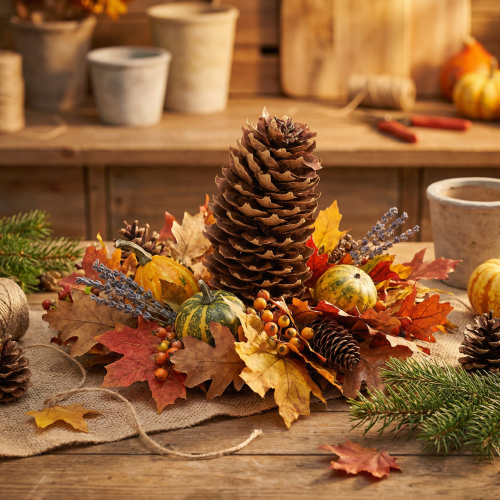 daiktų Natūralūs pušies kankorėžiai, dekoratyviniai kankorėžiai rankdarbiams, 10-11 cm, 5 vnt.