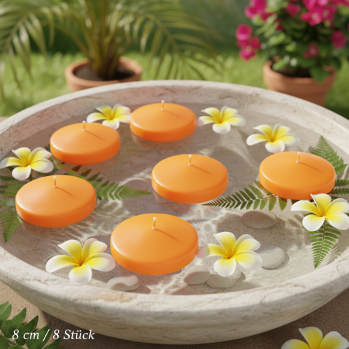 daiktų Plaukiojanti žvakė, idealiai tinkanti romantiškam dekoravimui ir atpalaiduojančiai atmosferai jūsų namuose sukurti, 8 cm, 8 vnt.