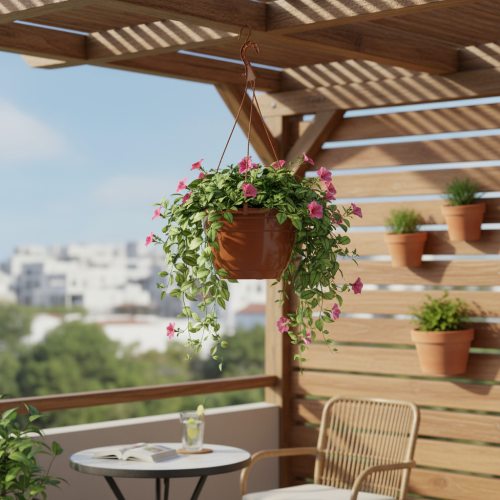 daiktų Pakabinamas krepšelis Ø25cm terakotos