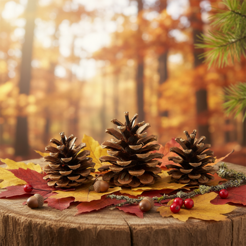 daiktų Juodieji kankorėžiai 5cm natūralūs 5vnt