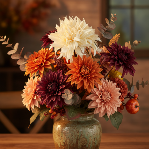 daiktų Dirbtinis jurginų kremas 25,5cm 3vnt