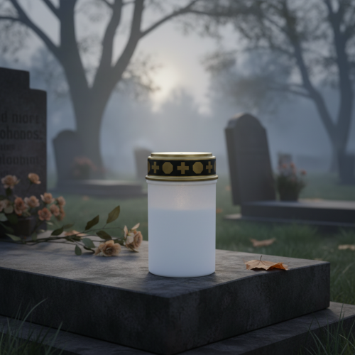 daiktų LED kapo apšvietimas baltas, šiltai baltas laikmatis veikia su baterija Ø6,8 H12,2cm