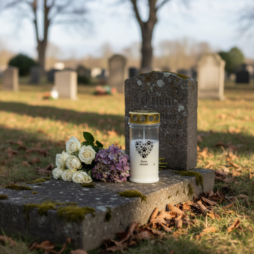 daiktų Kapo žvakės šuns širdelė iš baltojo aukso letenėlių Ø7cm H16,5cm