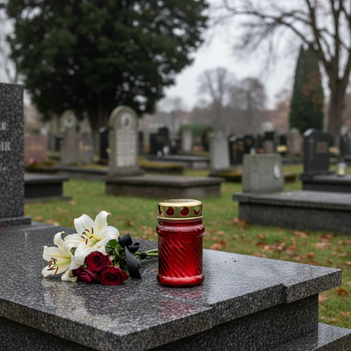 daiktų Vėjui atspari kapo žvakė su dekoracija, ilgai deganti ant kapo, 11 cm, 12 vnt.