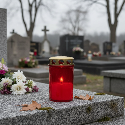 daiktų Kapas šviesiai cilindrinis raudonas Ø6cm H10cm 12 vnt