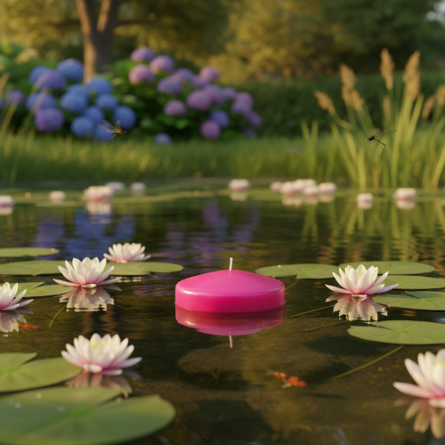 daiktų Plaukiojančios žvakės dekoravimui, skirtos įvairioms šventinėms stalo dekoracijoms, 8 cm, 8 vnt.