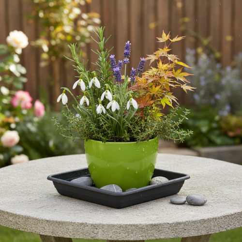 daiktų Padėkliukas Lara kvadratas 20cm x 20cm antracitas 1 vnt