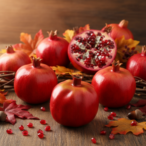 daiktų Granatų dekoratyvinis vaisius dirbtinis raudonas lango dekoras 10,5cm