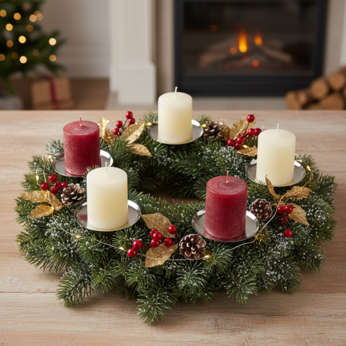 daiktų Žvakidė sidabrinė Ø10cm 4 vnt