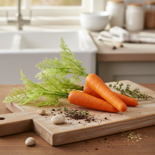 daiktų Dekoratyvinės morkos dirbtinės daržovės L30cm 3 vnt