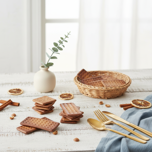 daiktų Dekoratyviniai sausainiai, dirbtinis maistas, 24 vnt., 9x4 cm, stalo dekoracija, vitrinos dekoracija, renginio dekoracija, nuotraukų rekvizitai