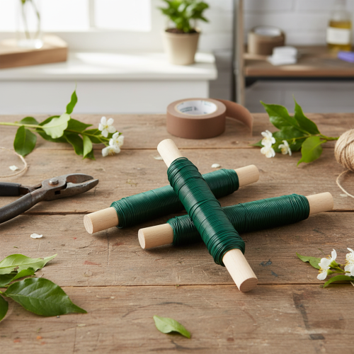 daiktų Gėlių vielos vyniojimo viela, žalia, 0,65 mm, 100 g, 3 vnt.