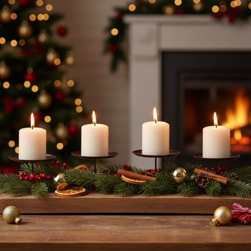 daiktų Žvakidė ruda Ø8cm 4 vnt