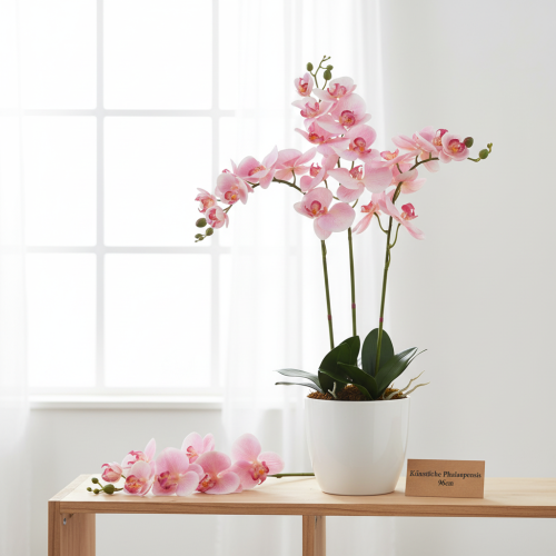 daiktų Orchid Phalaenopsis dirbtinės 9 gėlės rožinės baltos 96cm