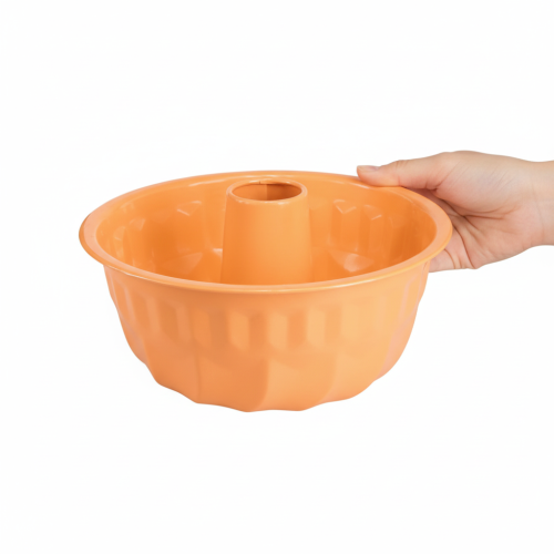 daiktų Metalinė dekoratyvinė kepimo forma Bundt tortui oranžinė Ø23cm A12cm