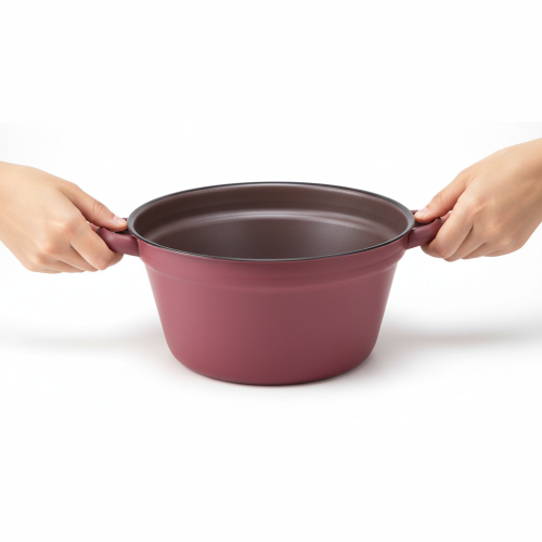 daiktų Metalinis kibiras su rankenomis, dekoratyvinis vazonas sodinimui, raudonas, Ø20,5 cm, aukštis10,5 cm