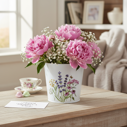 daiktų Augalų vazonas, gėlių vazonas, metalinis lakštas, sodintuvas Ø15cm, aukštis 14cm