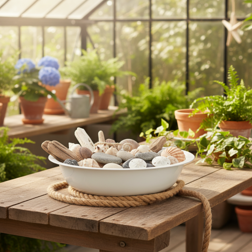 daiktų Metalinis dubuo, balto emalio imitacijos, Ø29 cm, aukštis 7,5 cm