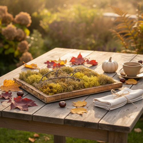 daiktų Samanų paveikslas, tikrų samanų paveikslas su rėmu, konservuotas, 40 × 30 cm