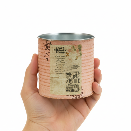 daiktų Gėlių vazonas, dekoratyvinis lašišos formos metalinis, vasaros dekoracija, Ø11cm, aukštis 10.5cm