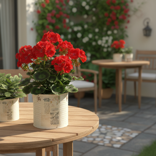 daiktų Skardinis vazonas kreminės spalvos metalinis „Shabby Chic“ Ø11 cm, aukštis 10,5 cm