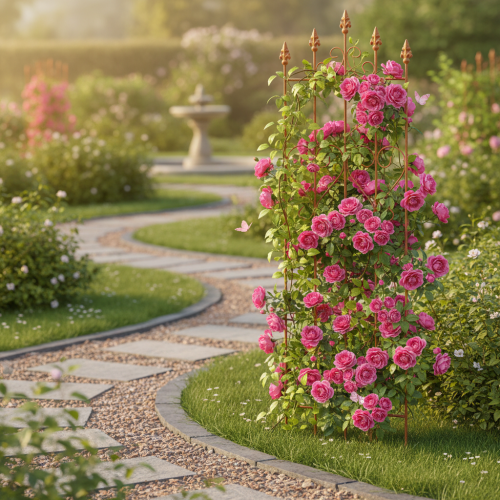 daiktų Grotelės su širdies motyvu, romantiško stiliaus laipiojimo priemonė sodo takams ar terasoms, 101 cm
