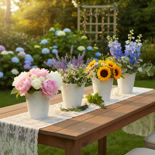 daiktų Dekoratyvinis vazonas, metalinis augalų vazonas, baltas, Ø18,5 cm, aukštis18 cm