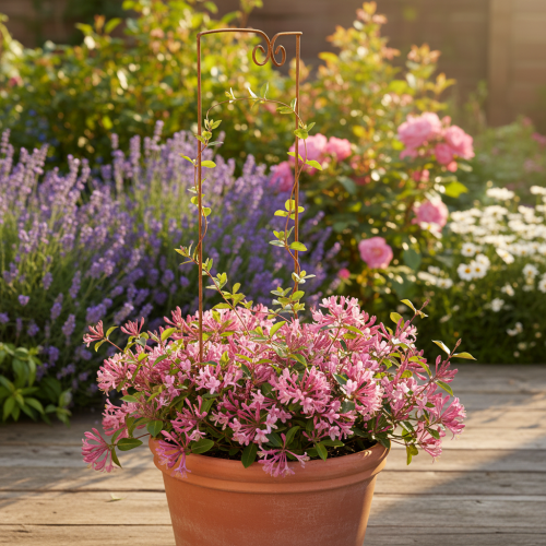 daiktų Grotelės, laipiojimo priemonė, lenktas dekoratyvinis elementas gėlių lysvėms ir augalų vazonams, 75 cm