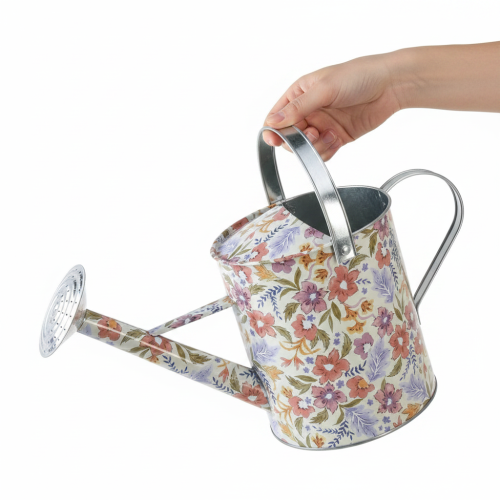 Dekoratyvinis metalinis laistytuvas, vintažinis gėlių vazonas, Ø18cm | Floristik24.lt