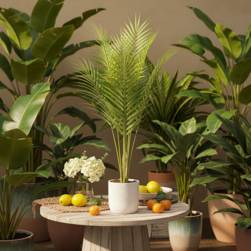 Dirbtinė palmės šakelė, dirbtinis augalas kompozicijoms, 90 cm | Floristik24.lt