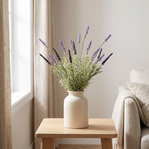 Levandų dekoravimas Dirbtinių augalų kekė Violetinė 36cm | Floristik24.lt