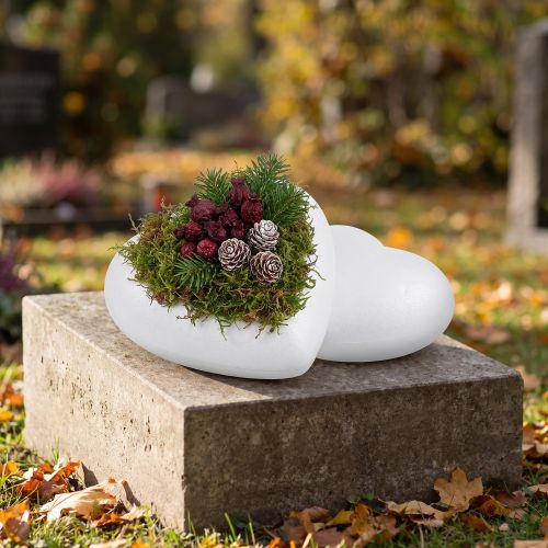 Putų polistirolo širdelė lenkta vidutinė 11cm 2vnt | Floristik24.lt