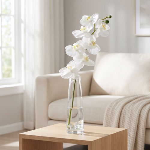 daiktų Dirbtinė orchidėja dirbtinė gėlė balta Ø6,5-8cm 77cm
