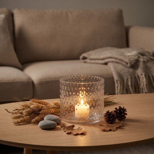 Žibintų stiklas, arbatinės žvakidės stiklas, žvakių stiklas Ø11,5cm H9,5cm | Floristik24.lt